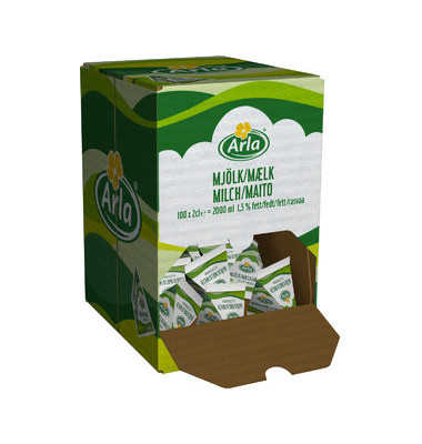 H-Milch 70102028, 1,5% Fett, 100x 20ml, in Portionsdose