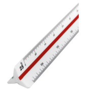 Kunststoff-Dreikantmaßstab 1314/7 Vermessung-A weiß 30cm