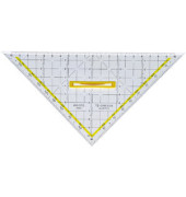 Kunststoff-Geodreieck TZ-Dreieck 1650/3 glasklar 22,5cm mit abnehmbarem Griff