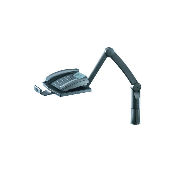 4011028008936 - Telefonschwenkarm 360 ° schwarz Gesamthöhe 490 mm Ausladung 425-657 mm