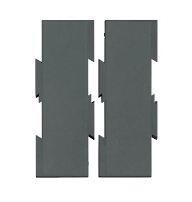 Erweiterungsset 2 Platten schwarz 7,5x26cm Erweiterungsset 2 Platten schwarz 7,5x26cm