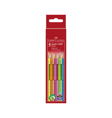 Buntstifte Jumbo Grip 5-neon-farbig sortiert 9 x 175mm Buntstifte Jumbo Grip 5-neon-farbig sortiert 9 x 175mm