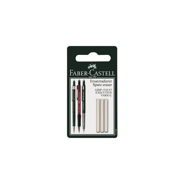 5 Stück Faber-Castell Ersatzradierer f.Grip1345/1347 weiß Blisterpack 4005401315964 Faber-Castell 3 Stück