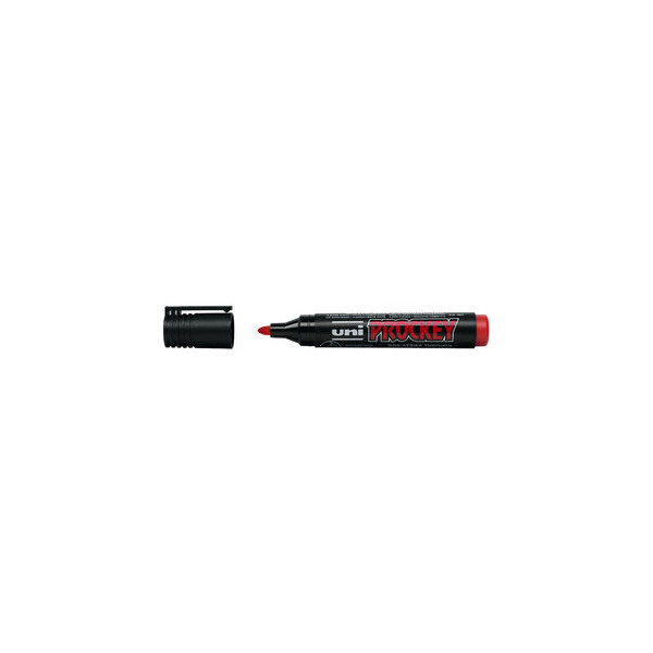 12 Stück uni-ball Flipchartmarker Uni Prockey PM-122, 159121, Stift, rot, 1,8-2,2mm Rundspitze 4902778917138 uni-ball