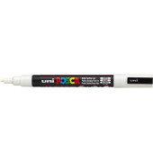 Permanentmarker Uni Posca PC-3M, 186501, weiß, 0,9-1,3mm Rundspitze