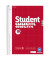 Collegeblock 106783201 Student Recycling, Lineatur 22 / kariert mit Rand innen, A4, 70g, rot, 80 Blatt