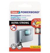 Klebepads 55790-00001-00 Powerbond ULTRA STRONG, 9 St&uuml;ck, 20x60mm (BxL), doppelseitig, permanent