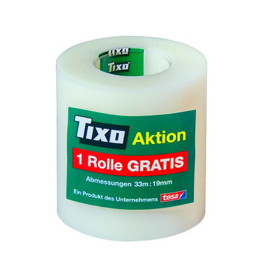 Klebeband Tixo 3er 56131 19mm x 33m clear 2+1grati Klebeband Tixo 3er 56131 19mm x 33m clear 2+1grati