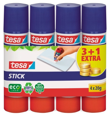 Klebestift 57088-00200-03 ecoLogo, 4x20g, Multipack