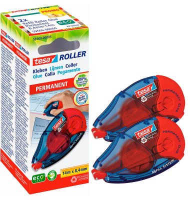 Kleberoller 59606-00000-03 ecoLogo, 8,4mm x 14m, blau-rot