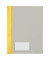 Schnellhefter 281100ge, A4, gelb, Kunststoff, 80g, Vorderdeckel transparent