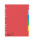 Kartonregister 48318, 6-teilig blanko, A4, 180 g/m², farbige Taben, 6-teilig