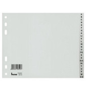 Kunststoffregister 93200, A bis Z, A4 halbe Höhe, 120µm, graue Taben, 24-teilig