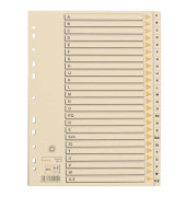 Kartonregister 93408, A bis Z, A4, 210 g/m², chamois Taben, 24-teilig