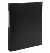 Ringbuch ohne 54381E, A4 2 Ringe 25mm Ring-Ø Karton, PP-kaschiert schwarz