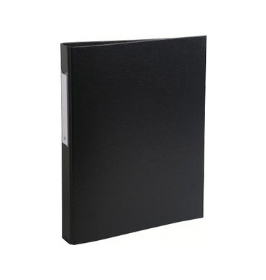 Ringbuch 54381E, A4 2 Ringe 25mm Ring-Ø Karton, PP-kaschiert schwarz