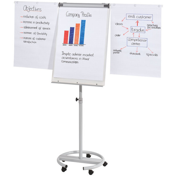 4016058076740 - BüroLine Flipchart deLuxe Mobil 68 x 104cm grau 4016058076740 Büroring