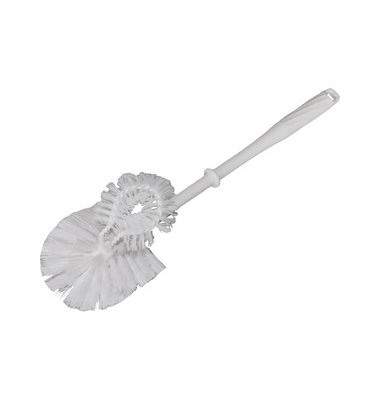 Toilettenb&uuml;rste mit Randreiniger wei&szlig; Plastik