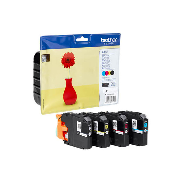 5014047566240 - Druckerpatrone LC-121VALBP Multipack schwarz cyan magenta gelb 5014047566240 4 Stück