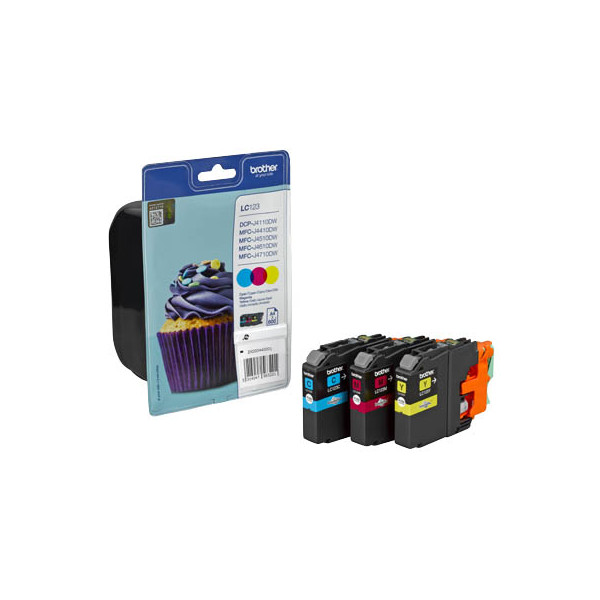 5014047563195 - Druckerpatrone LC-123RBWBPDR Multipack cyan magenta gelb 5014047563195 3 Stück