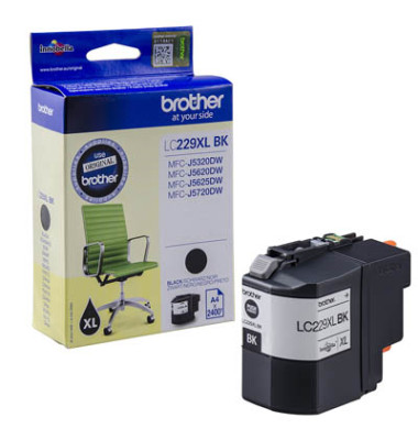 Druckerpatrone LC229XLBK (LC-229XL-BK), schwarz, ca. 2400 Seiten