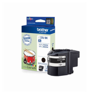 Druckerpatrone LC22UBK (LC-22UBK), schwarz, ca. 2400 Seiten