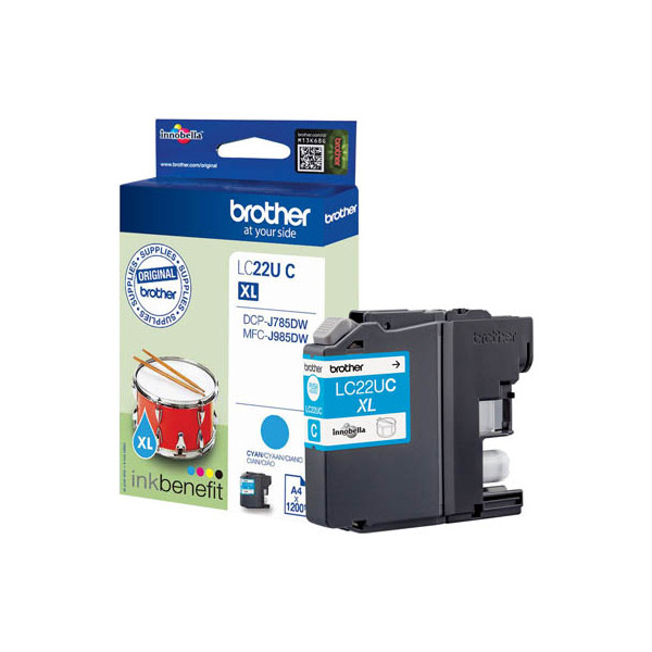 4977766759670 - LC-22UC original Druckerpatrone Cyan Pigmenttinte InkBenefit 1200S