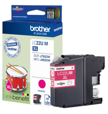Druckerpatrone LC22UM (LC-22UM), magenta, ca. 1200 Seiten
