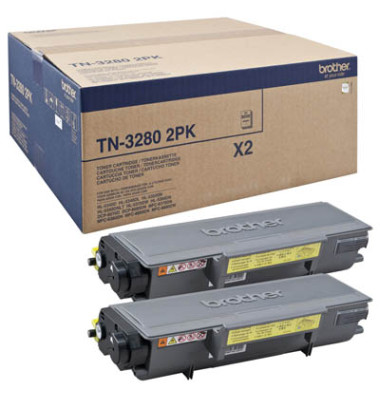 Toner TN-3280 schwarz ca 8000 Seiten Doppelpack