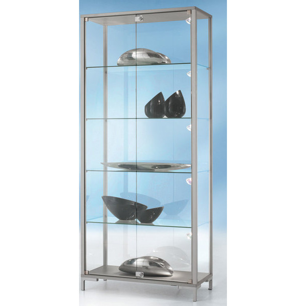 4016058804008 - Standvitrine 800 Dekor Silber mit vollverglastem Vitrinenteil 4016058804008 LINK-V8040 4016058804008 - Standvitrine 800 Dekor Silber mit vollverglastem Vitrinenteil 4016058804008 LINK-V8040