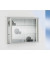 Wand / Sammlervitrine Dekor Silber mit 3-seitiger Verglasung