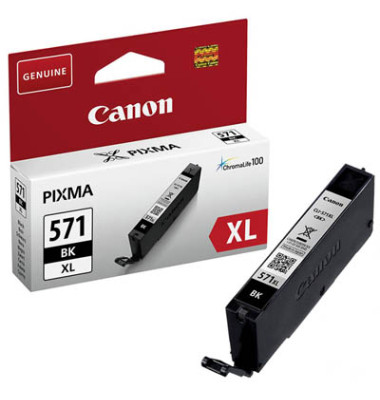 Druckerpatrone CLI-571 XL BK 0331C001 (CLI-571BK XL), schwarz, ca. 4.425 Seiten