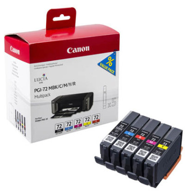 Druckerpatrone PGI-72 MBK/C/M/Y/R 6402B009 (PGI-72), schwarz matt/cyan/magenta/gelb/rot