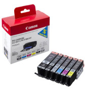 Druckerpatrone PGI-550 PGBK + CLI-551 BK/C/M/Y/GY 6496B005 (PGI-550), 2x schwarz/cyan/magenta/gelb/grau, ca. 2 x 300 Seiten schw