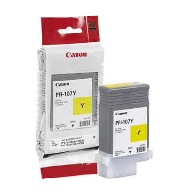 Druckerpatrone PFI-107 Y 6708B001 (PFI-107Y), gelb, ca. 740 Seiten