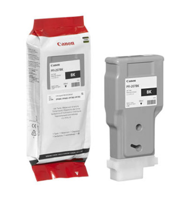 Druckerpatrone PFI-207 BK 8789B001 (PFI-207BK), schwarz