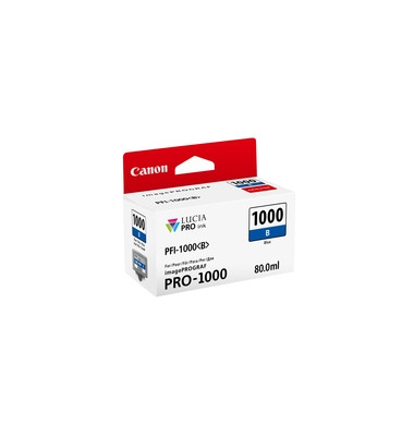 Druckerpatrone PFI-1000 B 0555C001 (PFI-1000B), blau, ca. 4.875 Seiten