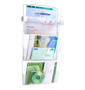 Wandprospekthalter 3-er Set glasklar A4 quer