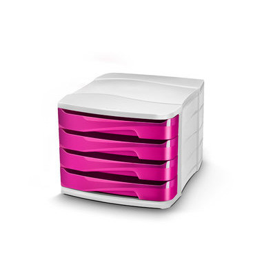 Cep Schubladenbox Pro Gloss Weiss Pink 4 Schubladen Geschlossen