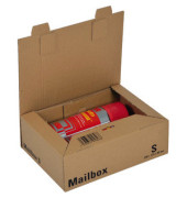 Versandkarton Mailbox S CP098.02 braun, bis DIN A5+, innen 250x175x80mm, Wellpappe 1-wellig