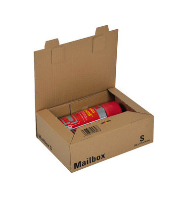 Versandkarton Mailbox S CP098.02 braun, bis DIN A5+, innen 250x175x80mm, Wellpappe 1-wellig Versandkarton Mailbox S CP098.02 braun, bis DIN A5+, innen 250x175x80mm, Wellpappe 1-wellig