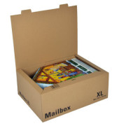 Versandkarton Mailbox XL CP098.05 braun, bis DIN A3+, innen 460x335x175mm, Wellpappe 1-wellig