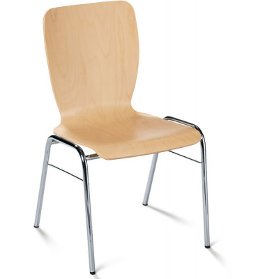 Stapelstühle buche 155958 Chromgestell