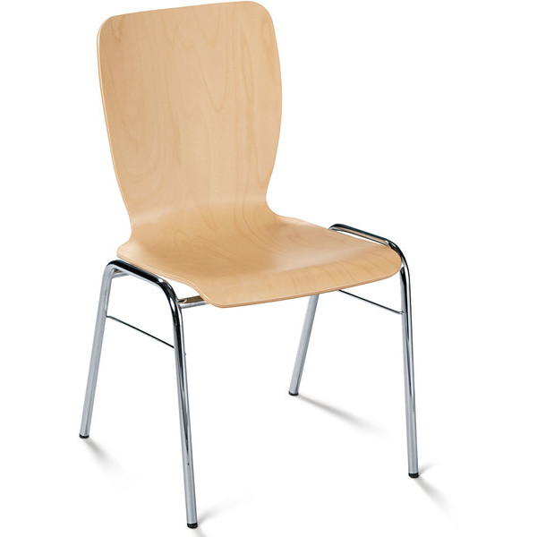 4251635600233 - Besucherstuhl JARA buche chrom ohne Armlehnen 4-Fuß-Gestell 4251635600233 Deskin 4251635600233 - Besucherstuhl JARA buche chrom ohne Armlehnen 4-Fuß-Gestell 4251635600233 Deskin