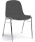 Stapelstühle grau 209355 ergonomische Sitzschale Chromgestell