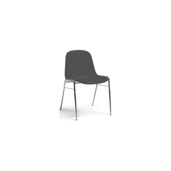 4251635600844 - Stapelstühle grau 209355 ergonomische Sitzschale Chromgestell 4251635600844 Deskin 4251635600844 - Stapelstühle grau 209355 ergonomische Sitzschale Chromgestell 4251635600844 Deskin