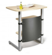 Stehpult MULTI M, manuell höhenverstellbar 120cm (H), 83x56cm (BxT), rechteckig, ahorn / silber