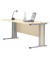 Schreibtisch MULTI M, 74cm (H), 160x80cm (BxT), rechteckig, ahorn / silber