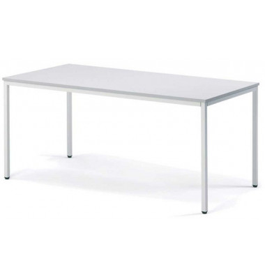 Besprechungstisch Deskin-Line, 72cm (H), 160x80cm (BxT), 6 Personen, rechteckig, lichtgrau / lichtgrau