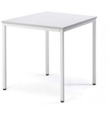 Besprechungstisch Deskin-Line, 72cm (H), 80x80cm (BxT), 4 Personen, quadratisch, lichtgrau / lichtgrau